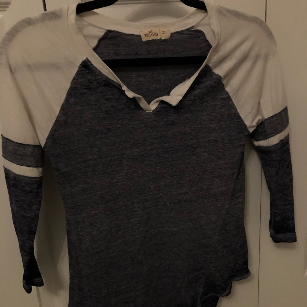 navy and white baseball t-shirt